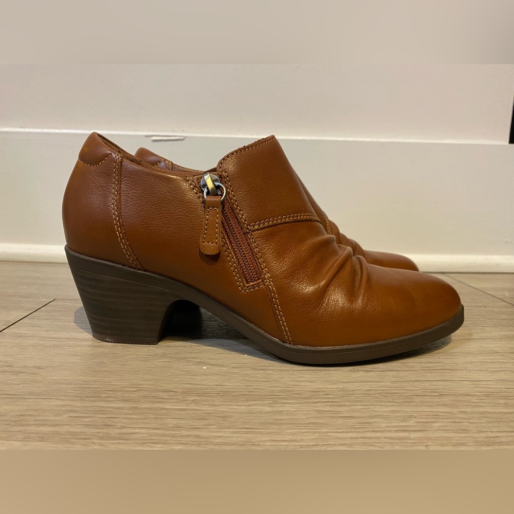 Clarks Emily 2 Braley - Tan Leather Ankle Boots - Picture 5 of 12